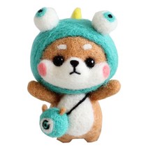 제이엔 양모펠트 DIY +바늘3개 세트, 시바몬스터