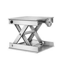 작업대 실험실 리프팅 플랫폼 스탠드 랙 scissor jack bench lifter table lab 스테인레스 스틸 과학 실험, 은