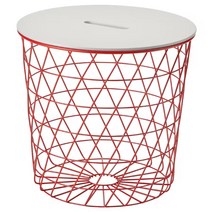 이케아 KVISTBRO 크비스트브로 수납테이블 레드 라이트그레이 44cm 705.253.87