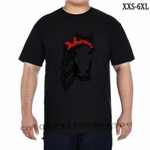 의류 말 두건 T 셔츠 승마 애호가 1646 XXS-6XL, [04] M, [01] Men black