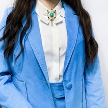 빈티지 원석 리본브로치 블라우스 넥브로치 보타이