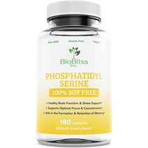 바이오플리스 포스파티딜세린 400mg 180캡슐 90회분 비건 해바라기 레시틴, 캡슐당 200mg