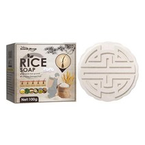 GHSHOP 쌀 샴푸 바 알로에 베라 추출물 건식 손상 모발 여성용 솔리드 샴푸, 2.87인치x2.87인치x0.79인치, 하얀색, 반죽