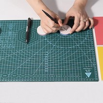 30x22 책상 커팅매트 데스크 커터칼 재단 제도 고무 받침 패드, 핑크