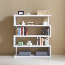 멀티 1200 인테리어 4단 책장 선반 책꽂이 장식장 KD400, 메이플