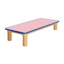 안전 분홍 사각 영유아 책상(기본다리)(240mm) H46-5 좌식용 어린이집책상 돌봄교실책상 유치원책상 공부방책상