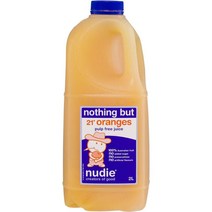 누디 Nudie 낫씽 벗 오렌지 펄프 프리 주스 2L
