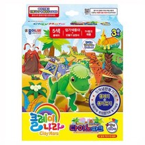 클레이 다이노파크 색종이 2P 점토 만들기 감각놀이 캐릭터 컬러 천사 찱흑, 벤타샵본상품, 본상품