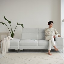 한샘몰pick 티렌토 리세 아쿠아텍스 3인용 패브릭 소파, 리세3인소파 (라이트그레이/우형)(B)