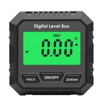 전자각도기 Portable Inclinometer Digital Protractor Angle Finder Level Magnetic Bottom Relative & Ab, 01 black