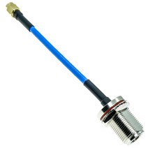 N암 잭 벌크 헤드 SMA 수 플러그 커넥터 RG402 세미 플렉시블 동축 케이블 0.141 "50ohm 블루, 20 20M