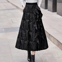 골프 패딩 치마 담요 스커트 롱스커트 랩스커트 방한 겨울 롱치마 이즈 빅사 바지 여성 1