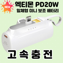 엑티몬 드리온 일반 고속 일체형 미니 보조배터리 모음 + 핫팩, 엑티몬 고속 C타입