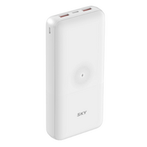 스카이 필 WX20 고속충전 PD 대용량 무선 보조배터리 20000mAh 멀티단자, 화이트, SKY-WX20PD