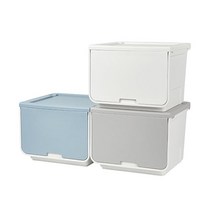 루맥스 큐브 4개 1세트 시스맥스 수납 리빙박스, 쿨그레이