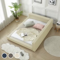 키즈돔 키즈 패밀리 저상형 가죽 슈퍼싱글침대 프레임[가드형] 3color, 색상:쿨 네이비