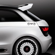 차박 캠핑카 익스테리어 캠핑카스티커 가림 흔적 귀염뽀짝 흠집 신차선물, 대형, 오렌지