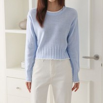 올리비에스클로젯 라운드배색 미니멀 니트 O2303KN062A