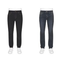 게스(Guess) 게스 남자 청바지 일자핏 스판진 데님 미디엄블루 연청 블랙진