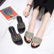 TANC 보석 큐빅 비즈 반짝이슬리퍼