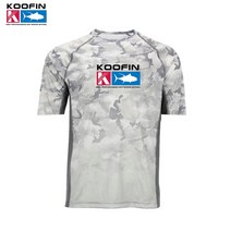 낚시 티셔츠 자켓 낚시 셔츠 Koofin 여름 반팔 탑 자외선 방지 성능 스포츠 의류