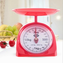 주방저울 정밀기계식 조리용품 제빵용 요리 주부필수품 휴대용 계량, 주방저울2kg-빨강, 상세페이지 참조3