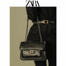 ZARA 자라 가방 소프트 레더 플랩 체인 숄더백