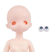DIY 30cm 인형 메이크업 2D 애니메이션 얼굴 머리 또는 전체 롤 아름다운 소녀 장난감 선물 (머리 열 수 있습니다), B (head and body), blue eyes