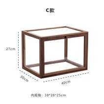 원목 미니 쇼케이스 가정용 업소용 소형 우드 찻장 컵 진열장 카페 빵 주얼리 전시장, 원목 미니쇼케이스 E (27x30x40cm)