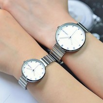 남녀공용 여름 커플시계 심플 아날로그 메탈시계