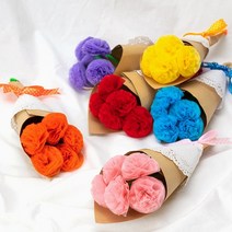 민화샵 종이꽃 만들기 재료 집콕놀이 카네이션 꽃다발 어버이날 만들기세트 카네이션꾸미기 DIY 키트 스승의날 어린이집 유치원, 종이미니꽃다발-레드