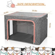 강아지산소방 애완 동물 고양이 쓰레기 상자 둥지 고양이 개 케이지 분무 상자 산소 흡입 기계 전용 접이식 분무 상자 산소 텐트, b