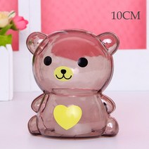 리틀 곰 돼지 저금통 투명 동전 지폐 절약 상자 귀여운 안전 금고 명절 선물 데스크탑 장식, [20] Color 2010