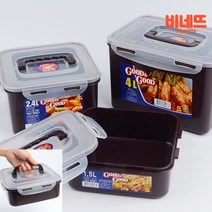 김치통 간장게장용기 쌀보관통 샐러드통, 4L, 기본