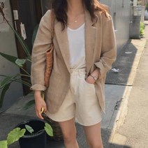 블레이져 캐주얼마이 린넨자켓 LK-J001 마 가을 롤업