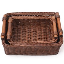 [장수체] 인도네시아 라탄 미니 직사각 바구니 (대), 라탄 미니 직사각 바구니 (대) (220×160×80)