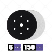 2/3/4/5/6 인치 8 홀 스폰지 인터페이스 샌딩 패드 후크 및 루프 플록 쿠션 연마 버퍼링 패드 자체 접착 디스크, 6 Inch 7 Hole 1PCS, 모래 플레이트, CHINA