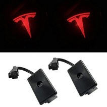EastFly 테슬라 모델 3SXY 퍼들 라이트 자동차 로고 프로젝터 도어 커티시 스텝 액세서리 LED 인테리어 조명, 5. Red Emblem without Letter