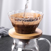 NEW 신상내열강화유리 우드홀더 커피 캠핑용 차박 분위기 커피드리퍼 유유러브, 상세페이지 참조