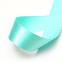 엔소엔 공단리본 선물포장리본 25mm 롤, 공단32민트색 45M 1롤
