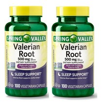 Spring Valley 스프링밸리 발레리안 루트 쥐오줌풀 500mg 100캡슐 2개