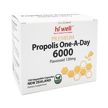 뉴질랜드 하이웰 프로폴리스 6000mg 120캡슐 플라보노이드 120mg 1개, 150캡슐 5개월분