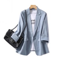 여성 데일리룩 7부 정장 자켓