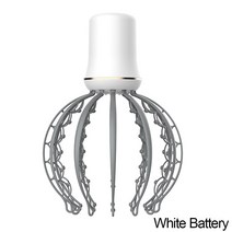 스마트 헤드 두피 USB 충전 무선 치 스트레스 릴렉스 바디 백 방지, 03 White Battery