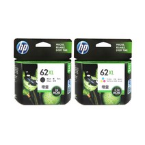 HP정품잉크 No.62XL C2P05AA+C2P07AA 세트, NO.62XL 검정대용량+칼라대용량, 1세트
