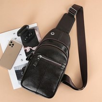 코지 프리미엄 소가죽 단정한 슬링백 힙색