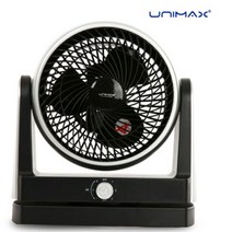 무배 유니맥스 써큘레이터 UMF-1719CR(블랙) 3엽 미니선풍기 가정용 업소용 사무실