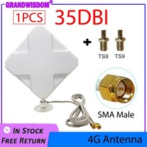 3g lte 인터넷 모뎀GRANDWISDOM 3G IOT 35dBi 2m 케이블 LTE 안테나 모뎀 라우터 어댑터 용 SMA 커넥터 Fe, 한개옵션0