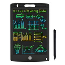 드로잉패드 웹툰그리기패드 그림용태블릿 8.5 인치 비즈니스 LCD 태블릿 유아용 디지털 드로잉 패드 전자, 05 8.5Inch Colors Black