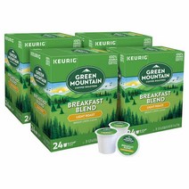 큐리그 그린 마운틴 캡슐 커피 라이트 로스트 Green Mountain Coffee Breakfast Blend 96개입, 1개